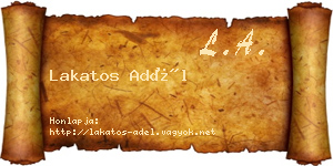Lakatos Adél névjegykártya